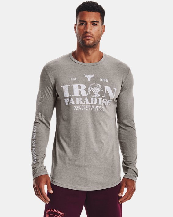 Men's Project Rock 24 Hours Long Sleeve in Gray image number 0